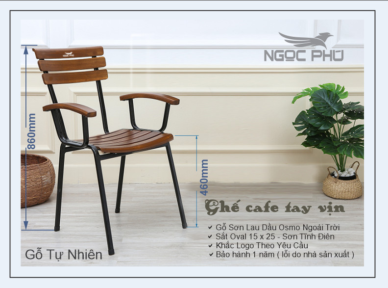 ghế sắt có tay