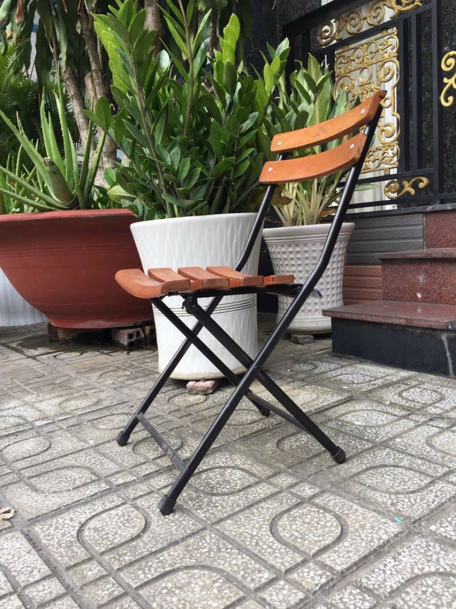 ghế gỗ xếp thấp