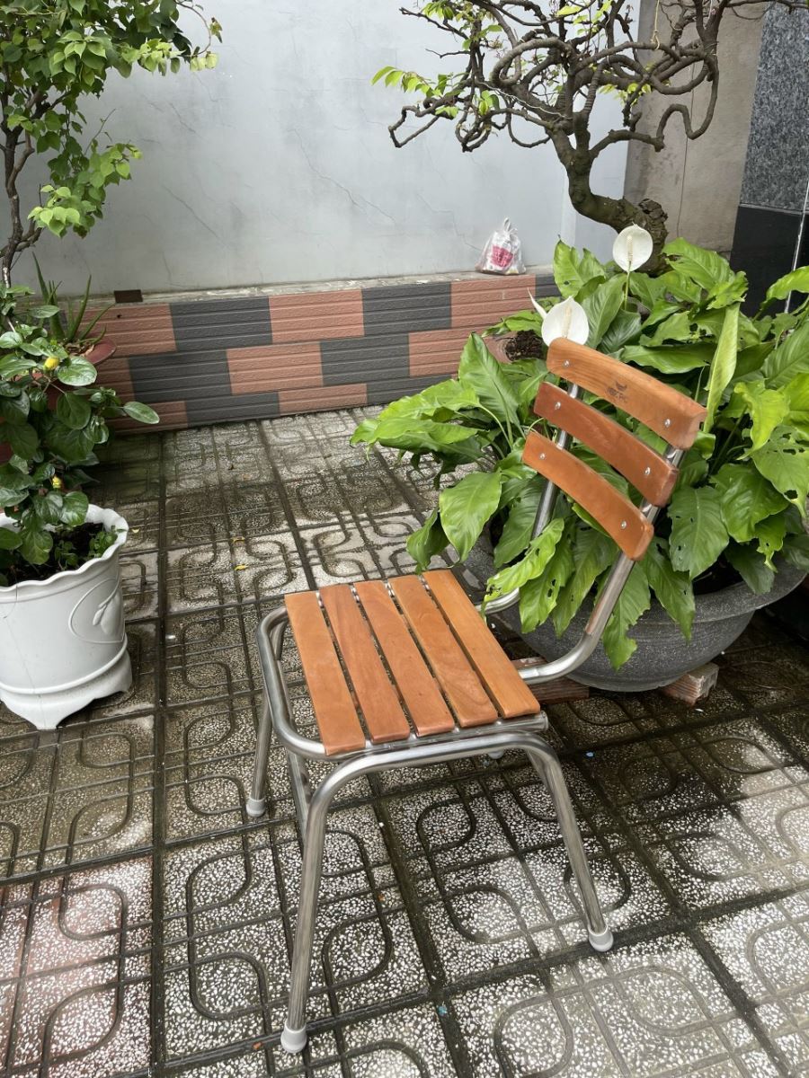 ghế gỗ inox 2